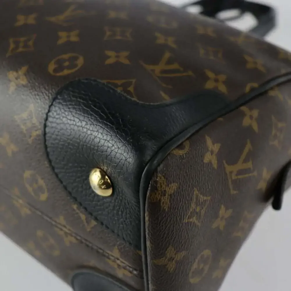 LOUIS VUITTON Black Monogram Leather Shoulder Bag